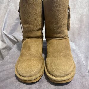 BearPaw Camel Suede Boots